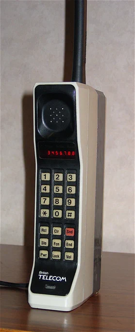 The first commercially available mobile phone, the Motorola DynaTAC 8000X, weighed nearly 2.5 pounds and had a talk time of just 30 minutes