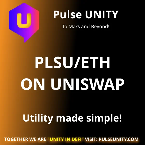 Pulse UNITY is more than just #Crypto we are #UNITYinDeFI! Join us on PT2 of the journey as we reach for #Mars! 
0% TAX
#Ethereum 
Audited by @SolidProof_io 
Doxxed dev team
Visit pulseunity.com for details! #socialmedia #PLSU #Coinbase #PulseUNITY #CryptoNews #ETH 