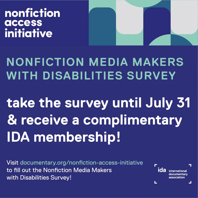 Graphic for Nonfiction Media Makers with Disabilities Survey