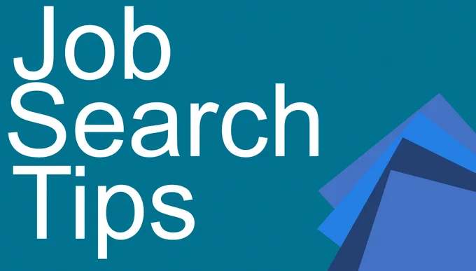 Text reads Job Search Tips