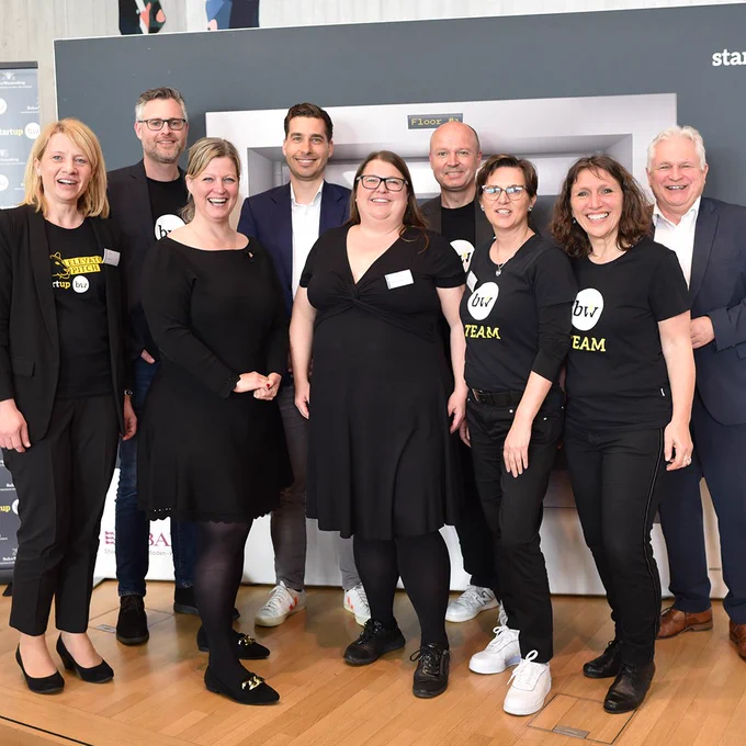 Gruppenfoto des Start-up BW Teams. 