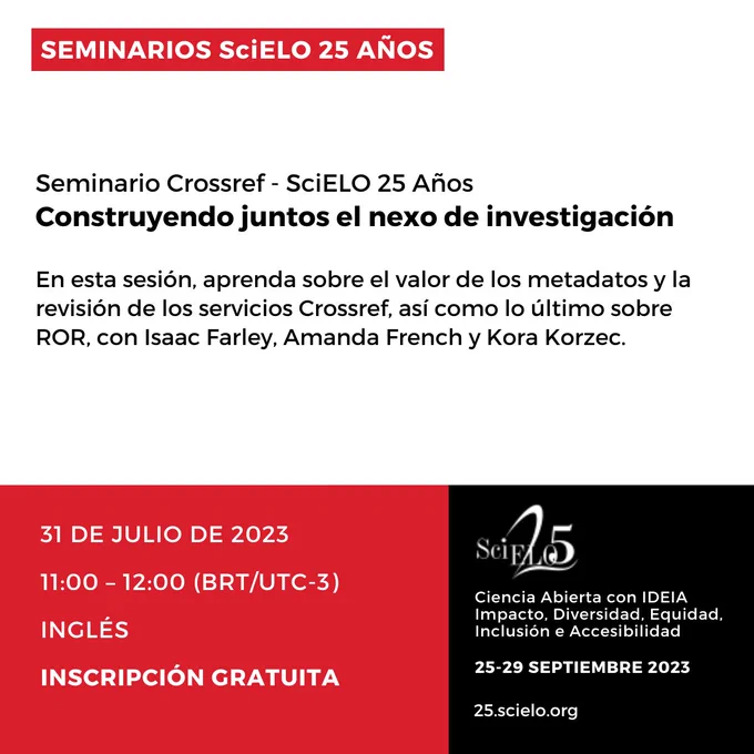 Pieza promocional para el seminario "Construyendo juntos el nexo de investigación".