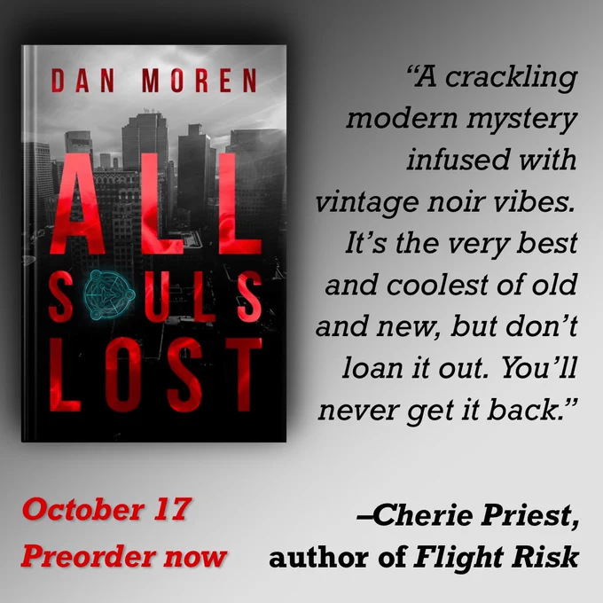 “A crackling modern mystery infused with vintage noir vibes. It’s the very best and coolest of old and new, but don’t loan it out. You’ll never get it back.”
—Cherie Priest, author of Flight Risk
October 17, Preorder now