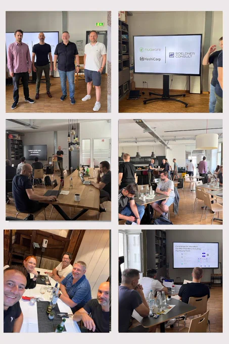 Bilder einer zweitägigen Tagung von nuaware und HashiCorp in den Räumlichkeiten der Söldner Consult GmbH. 