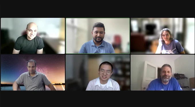 (From left-top): Prof. Ashok, Md Javedul Ferdous, Prof. Weigle.
(From left-bottom): Prof. Jayarathna, Prof. Wu, Prof. Nelson.