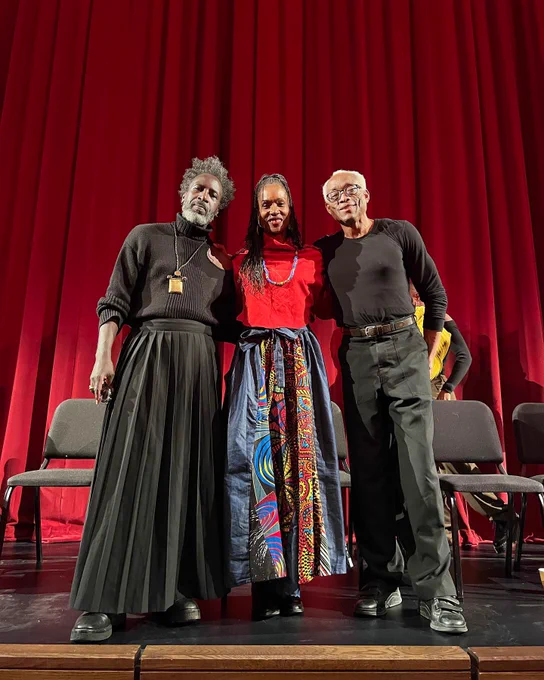 From left to right: Saul Williams, Berette Macaulay, and Bill T. Jones