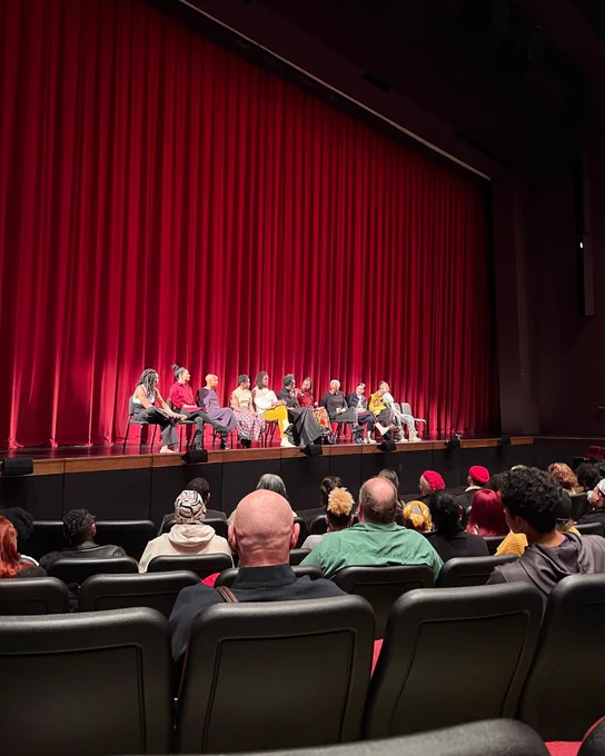 The Motherboard Suite performers sit on stage during a post-show discussion
