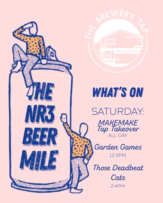WHAT'S ON:
- Makemake Tap Takeover: All Day Saturday 12th August
- Garden Games: 12 till 5 pm Saturday 12th
- Live music from Those Deadbeat Cats: 2 till 4 pm Saturday 12th 