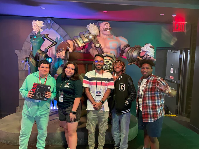 My students and I posing for a photo.