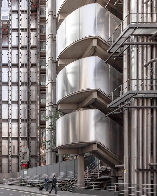 Silver building.