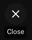 screen shot of the twitter UI, where an X icon means 'close'