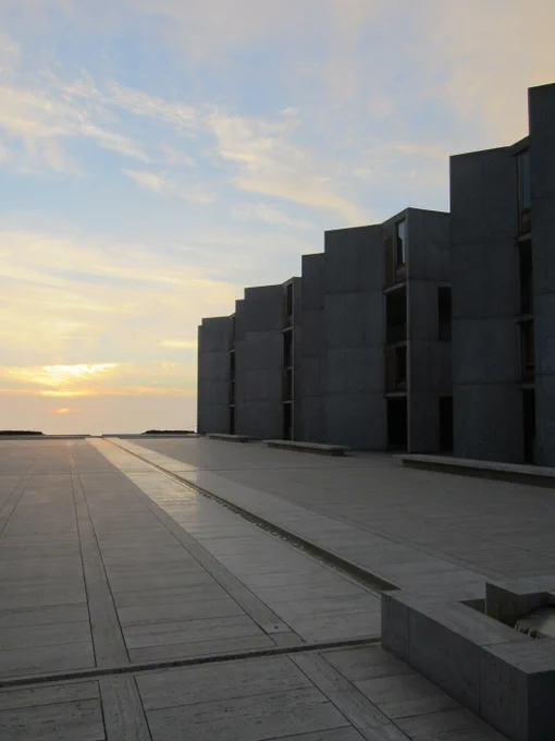 Sunset at the Salk Institute plaza, Sept 2012