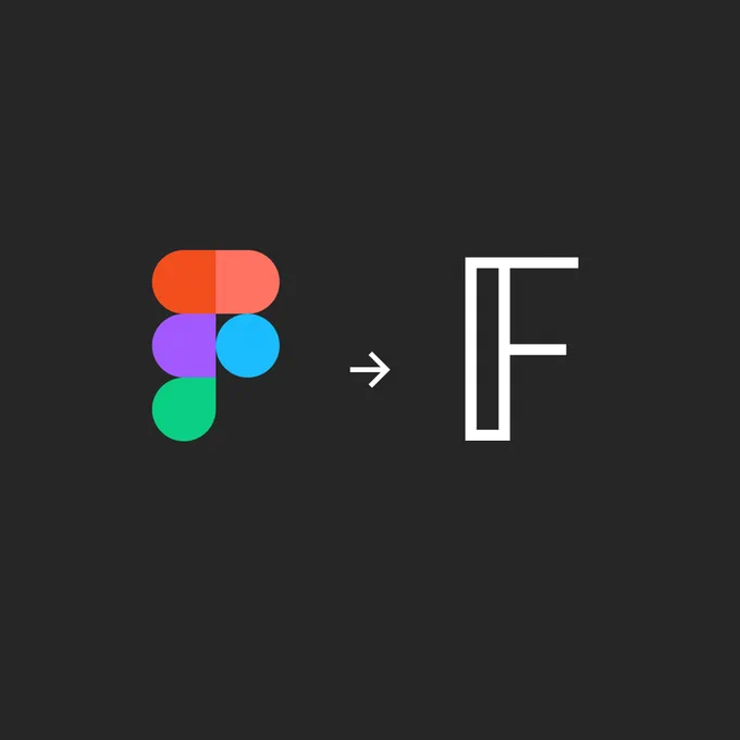 An image showing the original logo and an arrow pointing towards an "F", set in the same typeface as the new Twitter logo