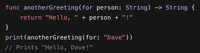 Swift Function Argument Labels Example