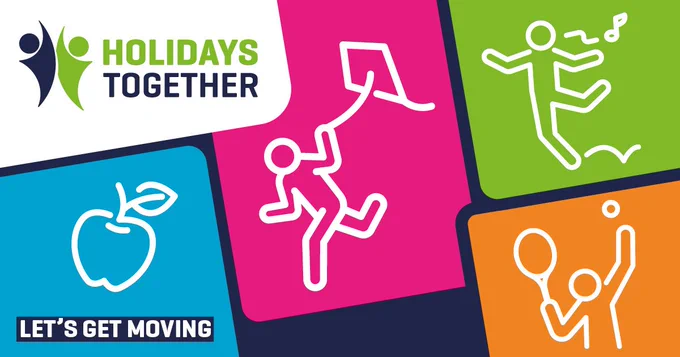 Holidays Together logo.
Let's get moving. 