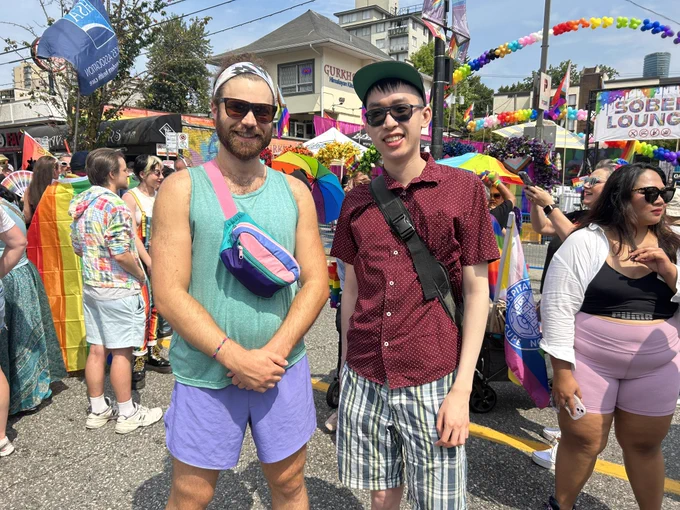 MoveUP members pose at Pride parade