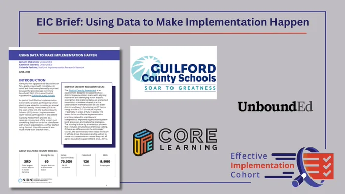 EIC Brief:  Using Data to Make Implementation Happen