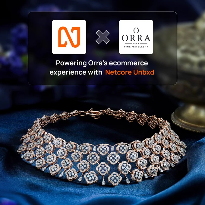 Netcore Unbxd logo with Orra Fine Jewellery Logo