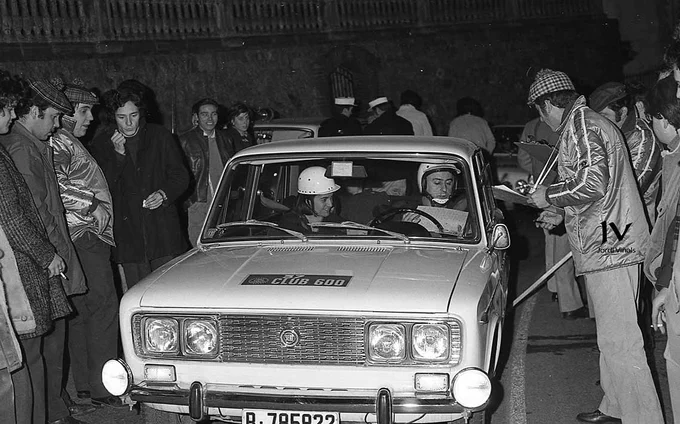 Javier Brugué – Marta Buscarons (Seat 1430). Rallye Club 600 1971 (JAV Foto)