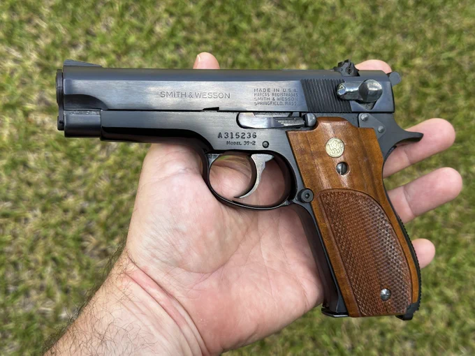 The port side of the Smith & Wesson Model 39.