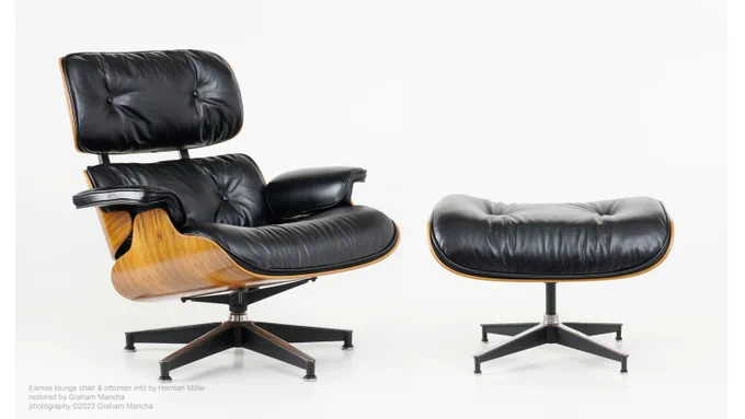 Vintage Eames lounge chair and ottoman for sale