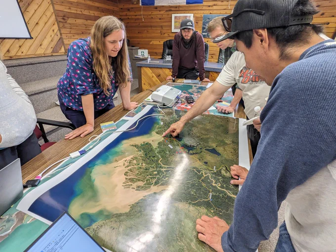 Dr Callum Pearce led participatory mapping to hear local knowledge of where beavers and their impacts are observed and experienced by local communities.