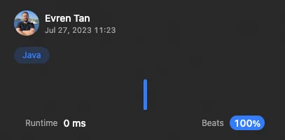 LeetCode runtime result