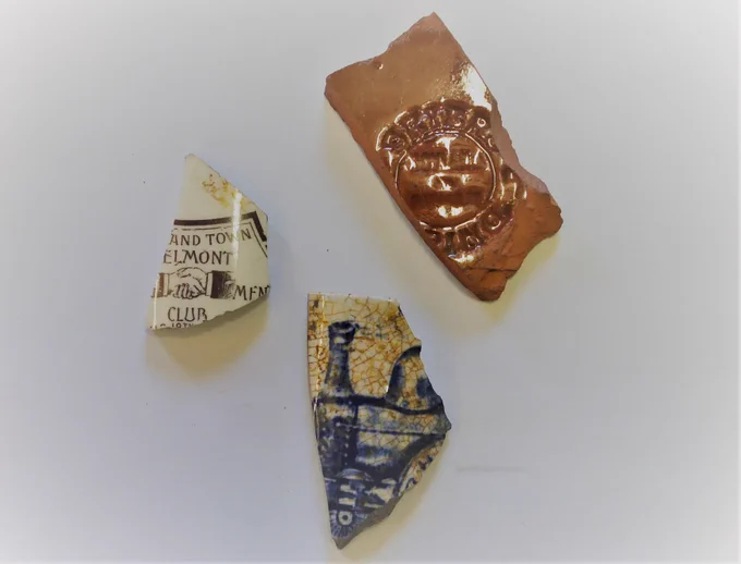 Fragments of pottery
