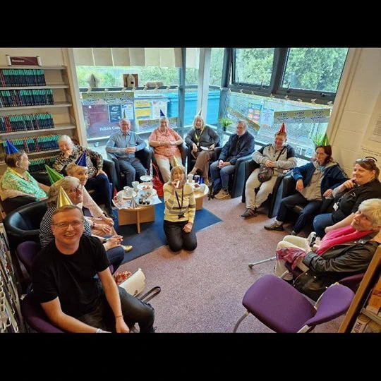 Larbert Library Words for Wellbeing Group bid farewell to Val