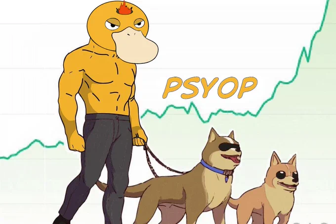 Psyop walks two doge dogs
