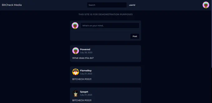 Ordinals social platform example