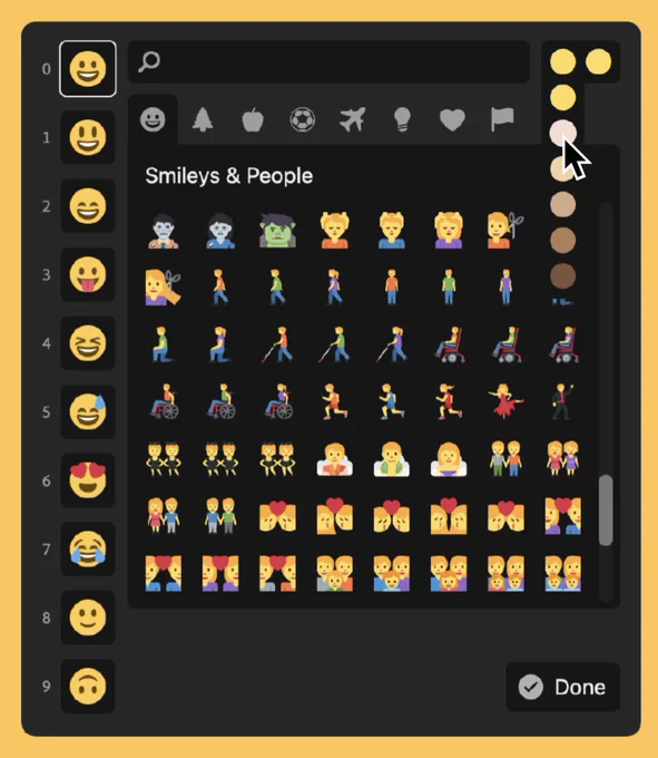 A ScriptUI panel from AfterEmoji, an After Effects tool for inserting emojis.