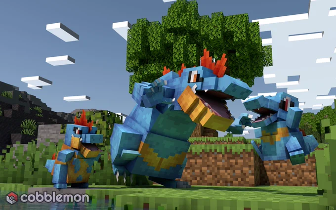 Croconaw, Feraligatr, and Totodile looking scary