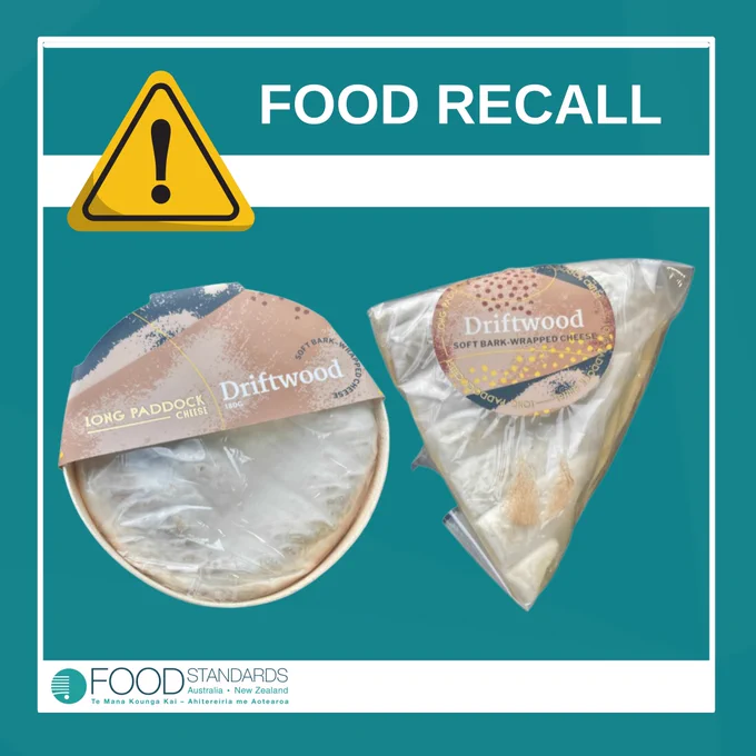 Images of Driftwood cheese which is being recalled.