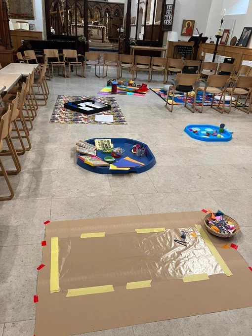 Our sensory art session had activities including drawing, collage making, gloop and foam play and much more.