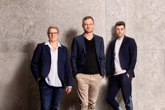 VoltStorage Management Team: Verena Graf (COO), Jakob Bitner (CEO), Michael Peiter (CTO).