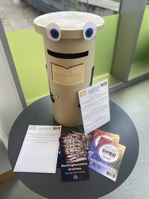 The Archive Your Story display at High Wycombe Library