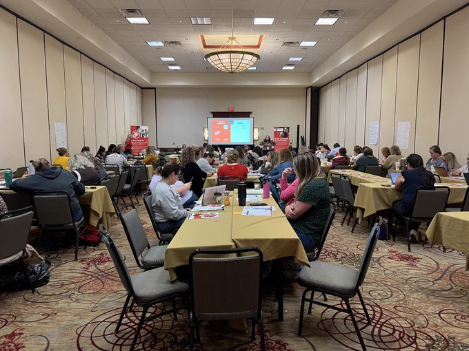 Pictured are educators participating in the West Virginia Department of Education's family engagement session during the Invest 2023 Educational Symposium.
