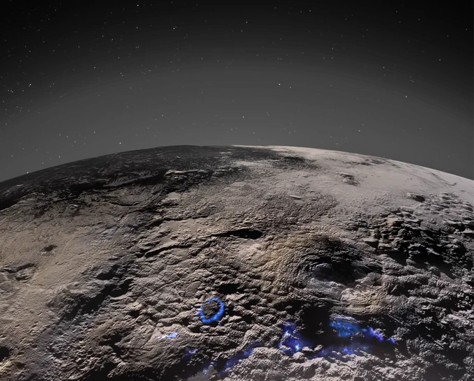 The amount of material needed to create the formations suggests that their interior structure retained heat at some point in their history, allowing for water ice-rich materials.
