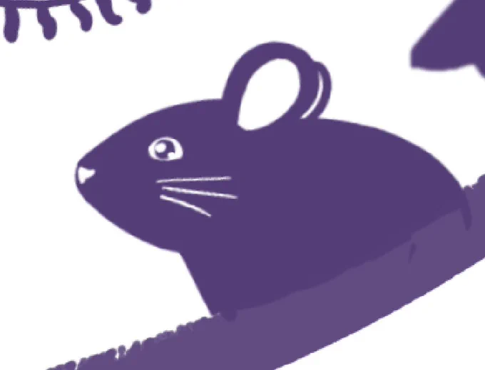 Purple mouse drawing