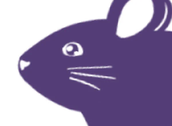 Very zoomed in purple mouse drawing