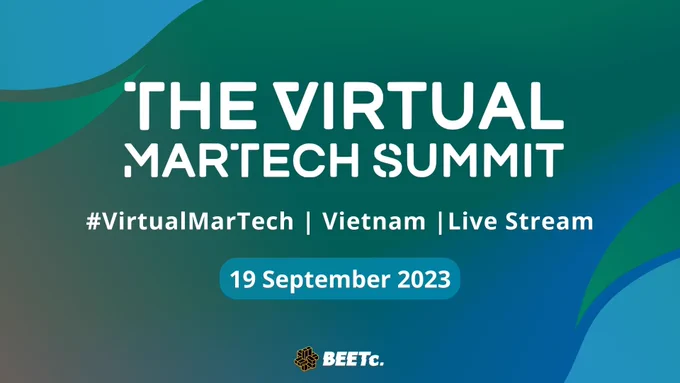 The banner describes: Save the date & register for The Virtual MarTech Summit Vietnam (19 Sept) https://bit.ly/3rUlnt3. 

The @Martech_Summit is an invaluable experience for marketers interested in technology to optimise efforts 

#ad #VirtualMarTech #MarTech #MarTechSummit #marketing #technology
