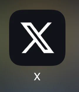Screenshot of the new “X” app logo