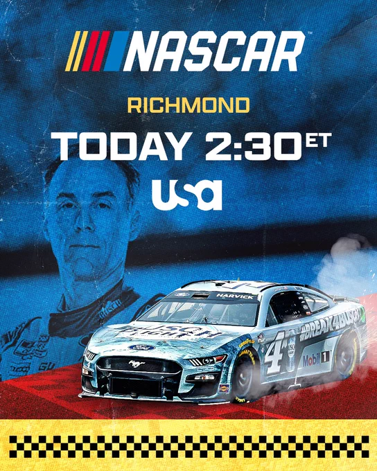The NASCAR Cup Series heads to Richmond Raceway for the Cook Out 400 at 2:30 ET on USA NETWORK.