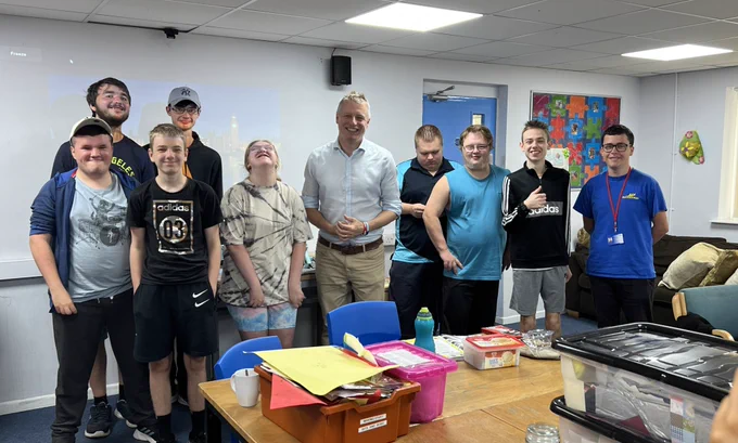 Me and the team of young people