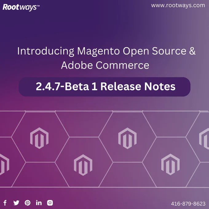 🚀 Exciting news! Introducing Magento Open Source & Adobe Commerce 2.4.7-Beta 1! 

With over 340 quality fixes and improvements, this update elevates your online store to new heights. Experience enhanced security, improved GraphQL support, and a user-friendly Page Builder. Get ready for stable perfection in the official release! Contact us for support. 

Click on the below link to learn more:
https://bit.ly/3q7SRE3

#ecommerce #Magento #adobecommerce #UpgradeNow #magentoopensource #opensource