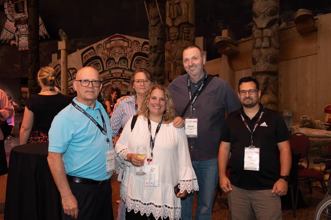 Group posing for a photo at Canadian Museum of History.
