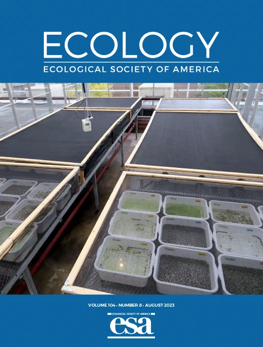 Cover image for August 2023 issue of Ecology