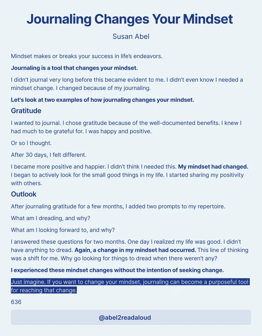 Journaling Changes Your Mindset 