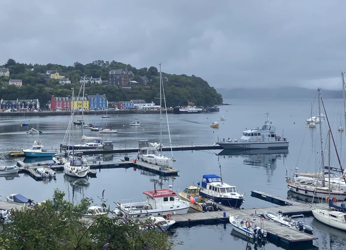 HMS SMITER alongside in Tobermory.